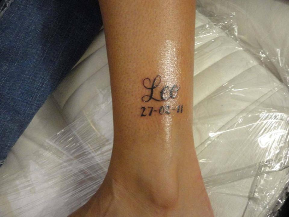  Katie previously had her ex-fiance's name tattooed on her ankle