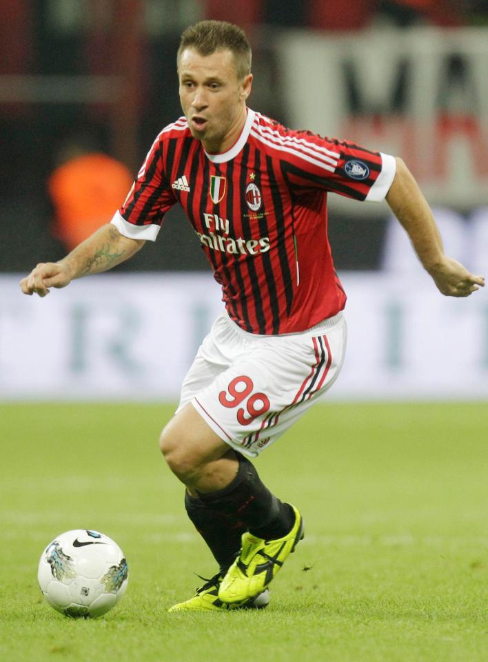  Antonio Cassano in his AC Milan days