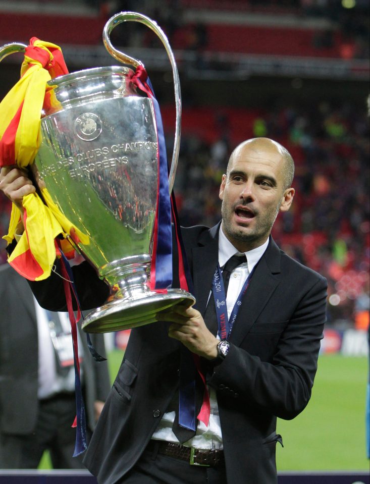 Pep Guardiola won the Champions League at Barcelona in 2009 and 2011