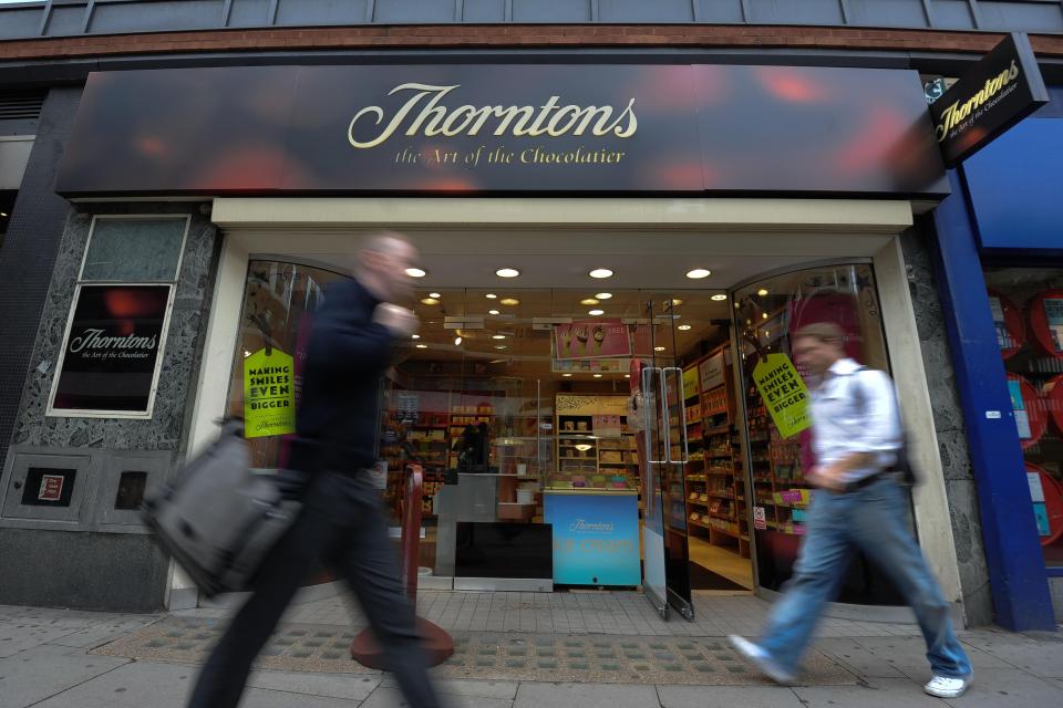 Thorntons has apologised and advised customers to bring the item into store for an alternative product or a full refund