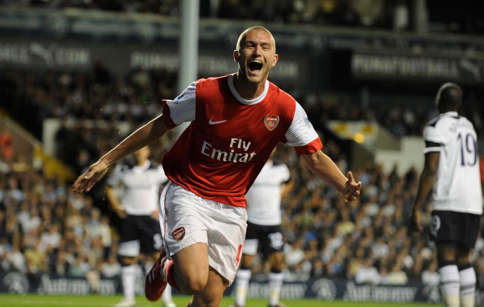  Lansbury came through the ranks at Arsenal and here celebrates scoring in the EFL Cup against rivals Spurs