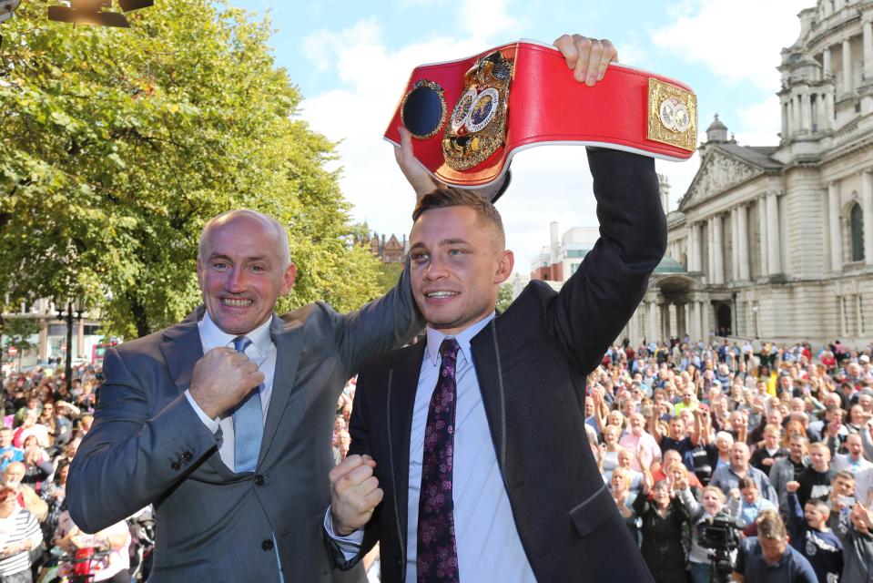  Carl Frampton is trained by Northern Irish boxing legend Barry McGuigan, who knows a thing or two about featherweight fights