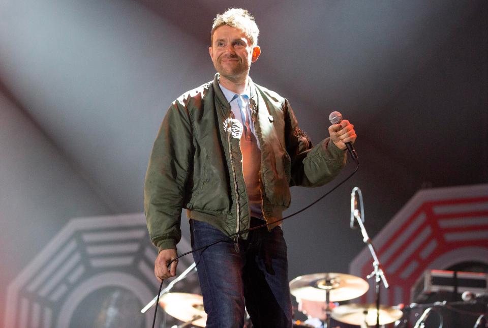  Damon Albarn performs with Blur, the band that launched him to stardom