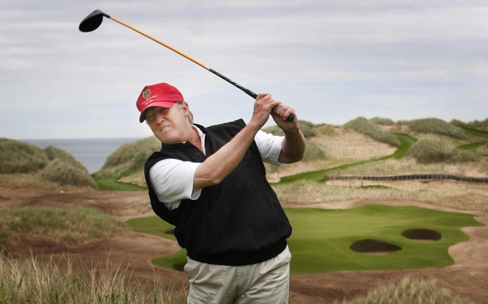  Donald Trump wants to play on the private Balmoral golf course, while the Queen watches