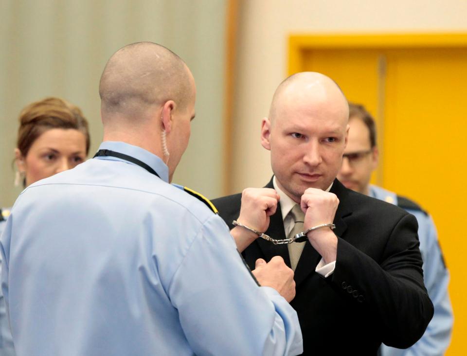  Breivik, now 39, was given the maximum sentence available in Norway, which is 21 years in solitary confinement