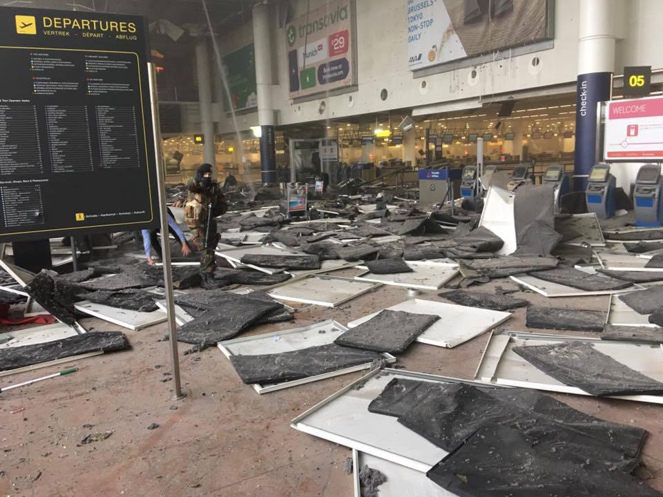  The devastation inside the airport following the bomb blasts in March, 2016