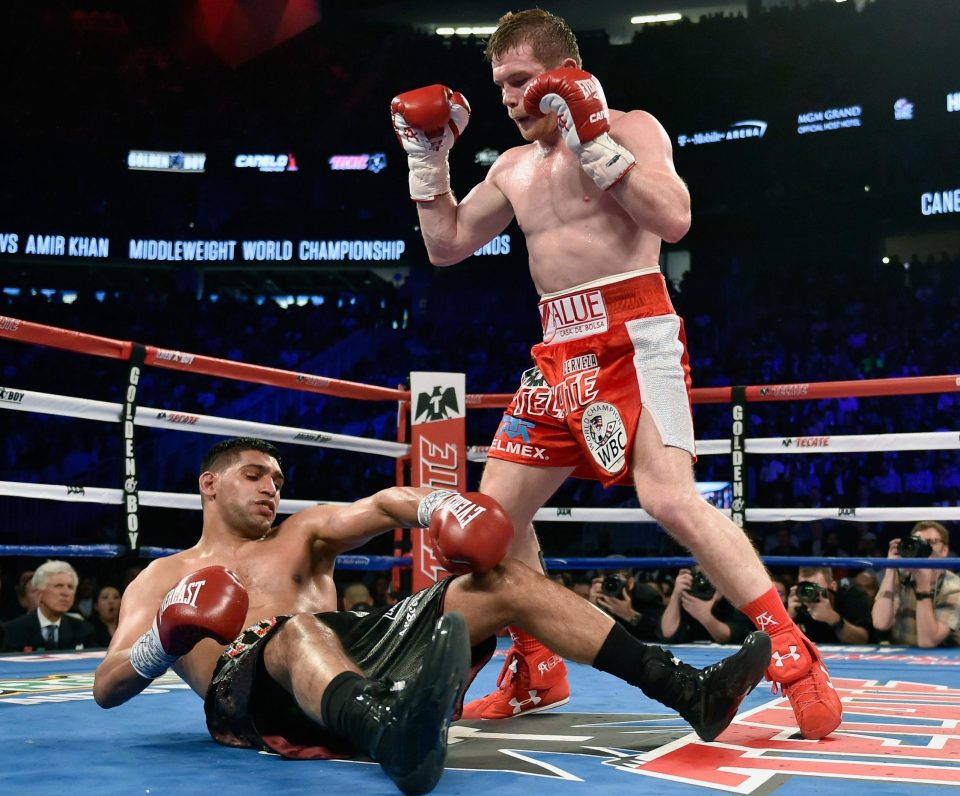 Alvarez delivered a crushing blow to KO Khan in May 2016 - so the Bolton man knows all about the Mexican's power