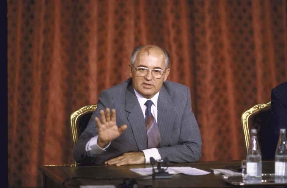 Soviet leader Mikhail Gorbachev