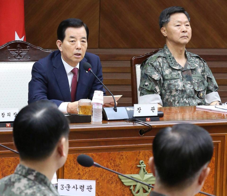  South Korea's defence minister Han Min-koo, pictured, said is country is planning an approach to "paralyse" North Korea's military structure