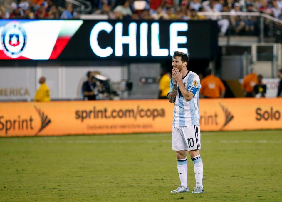 Lionel Messi missed a penalty as Argentina lost 2016 Copa America final