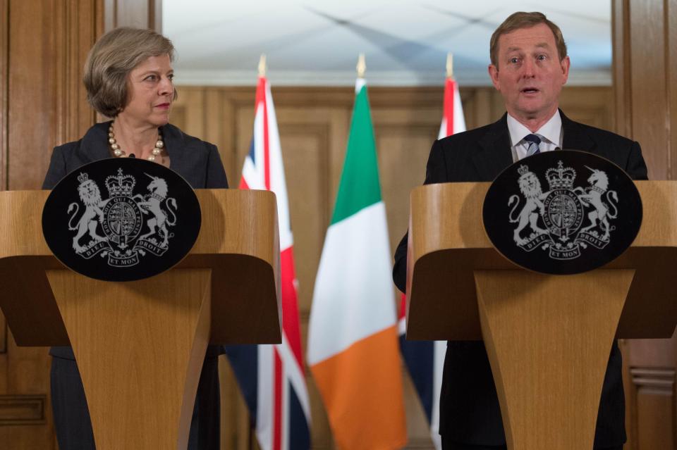  Mrs May will go on to meet Enda Kenny , the Irish PM, later today