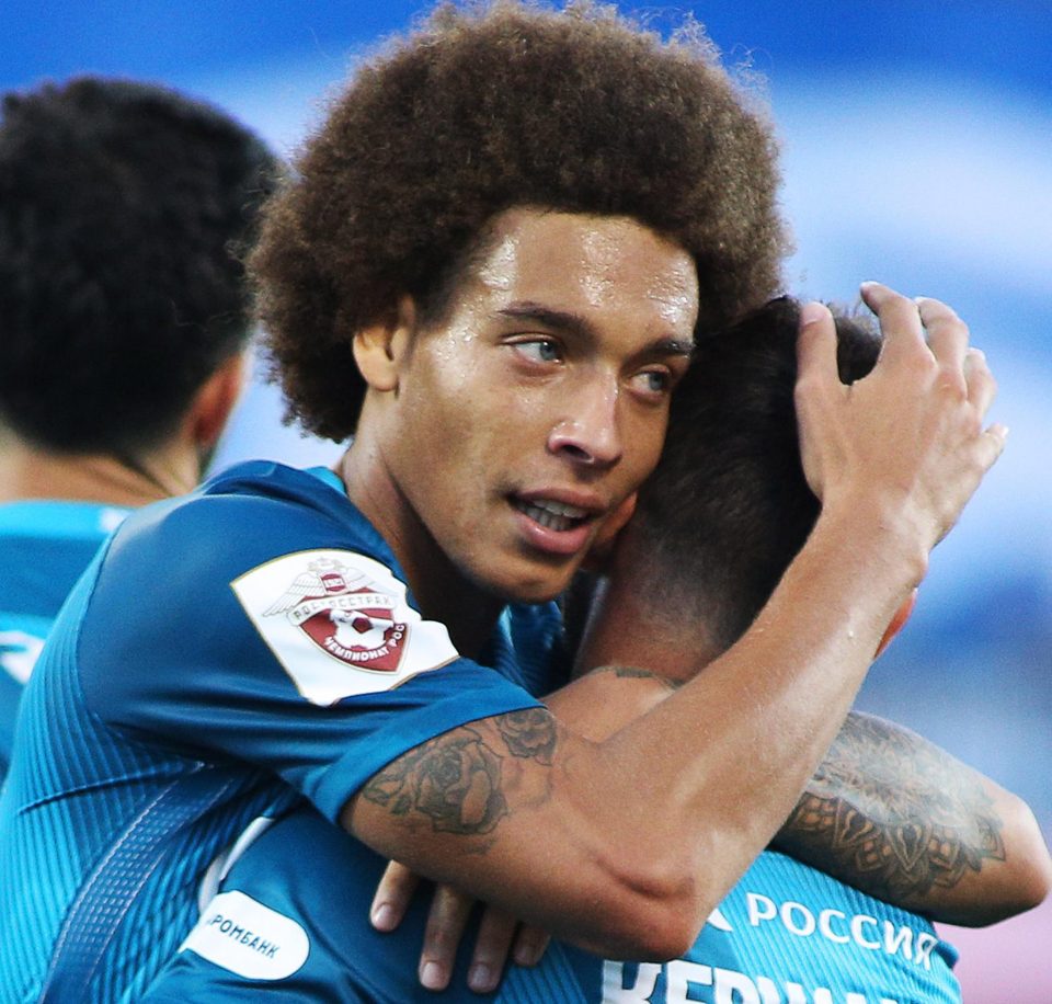  Witsel and Alexander Kerzhakov celebrate a Zenit goal