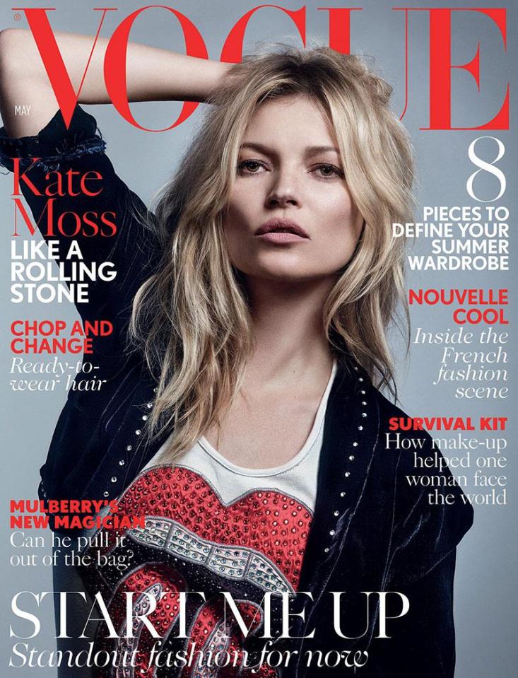  Kate Moss has appeared on the front cover of Vogue a record 37 times and is a contributing editor