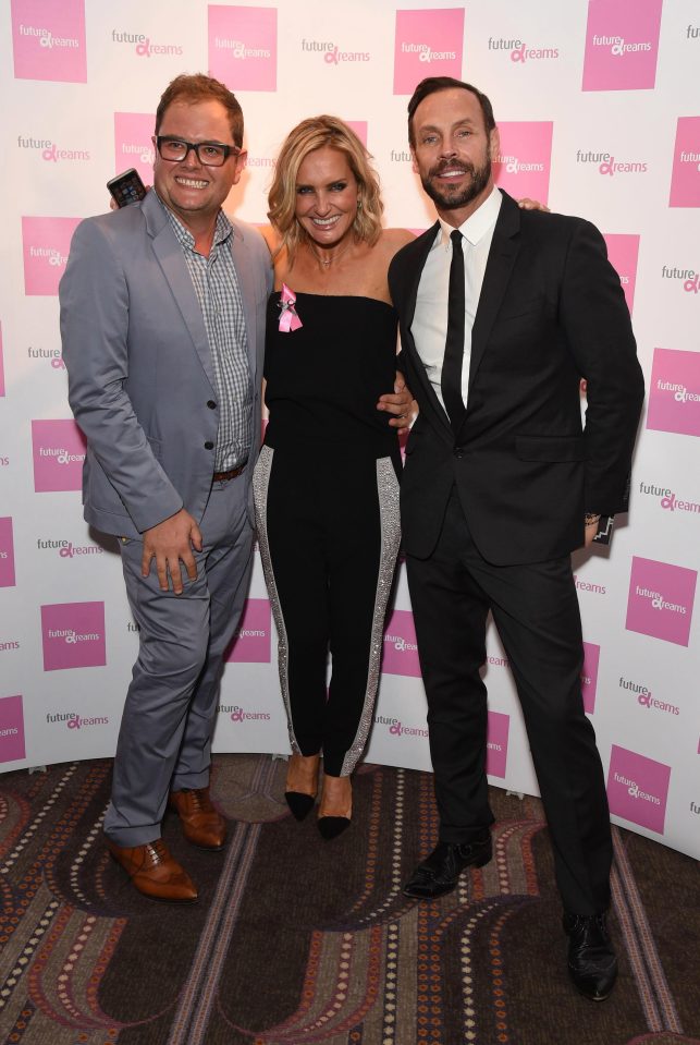  Jacquie, pictured above wit Alan Carr and Jason Gardiner, has also become an ambassador for the breast cancer charity Future Dreams