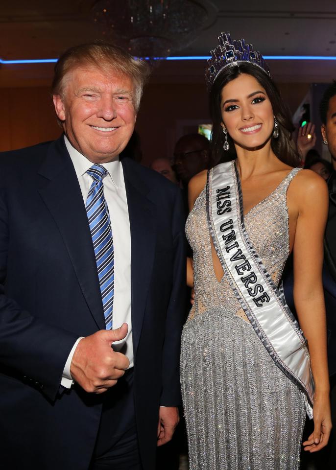  Donald Trump and model Olivia Culpo are seen at the Miss Universe Pageant in Moscow in November 2013