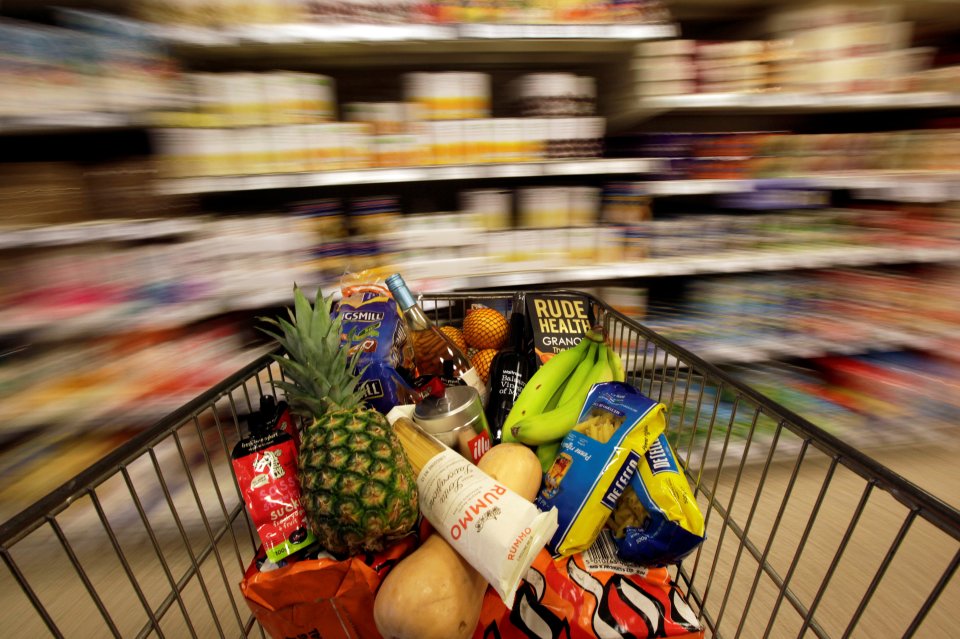 Trolley of shopping