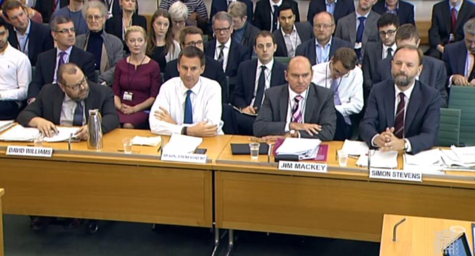  The NHS chief, seen here on the right, has been criticised by No10 over his "politicisation" of his role