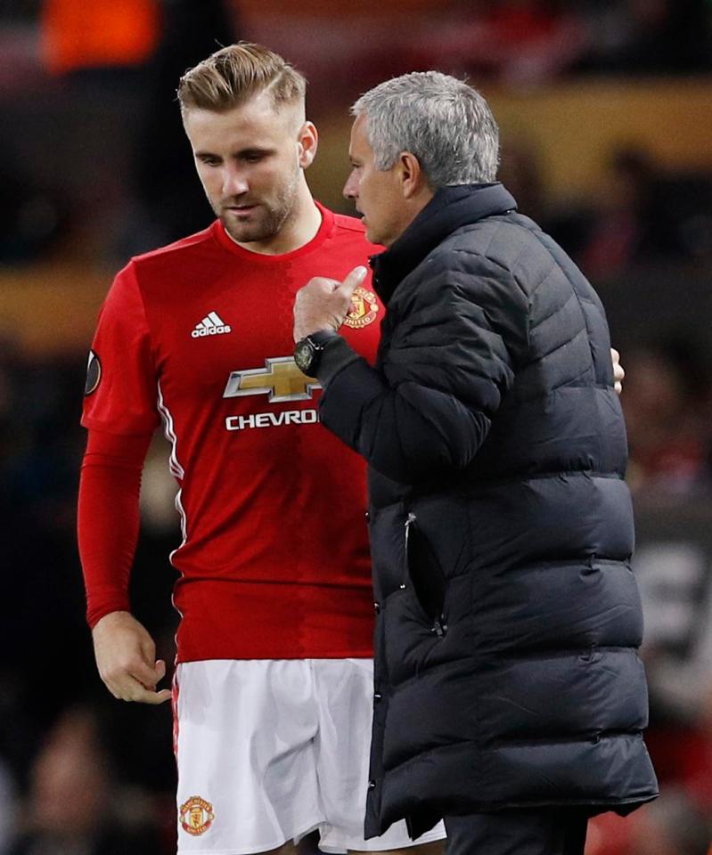 Shaw has returned to training after a groin problem but Mourinho says he missed the FA Cup win over Reading because of illness