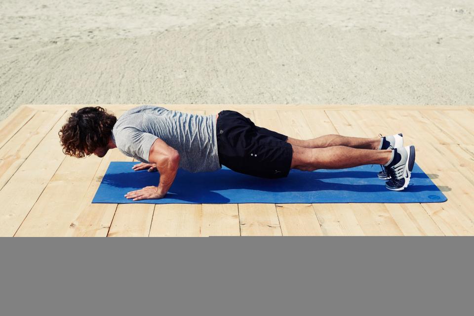  Start this one in an ordinary push-up position