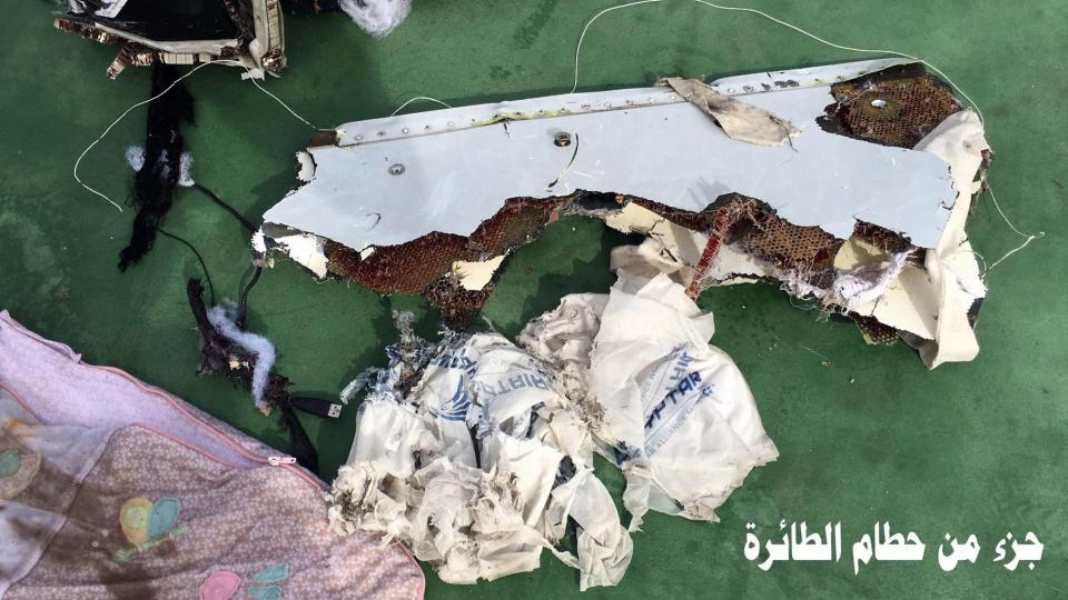 Pieces of a chair from the EgyptAir MS804 flight missing at sea