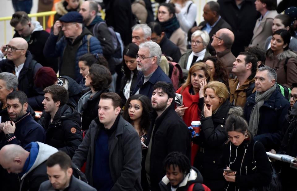  Commuters, pictured amid the chaos last month, are advised to share cars, work from home or avoid travelling at all amid the strike action