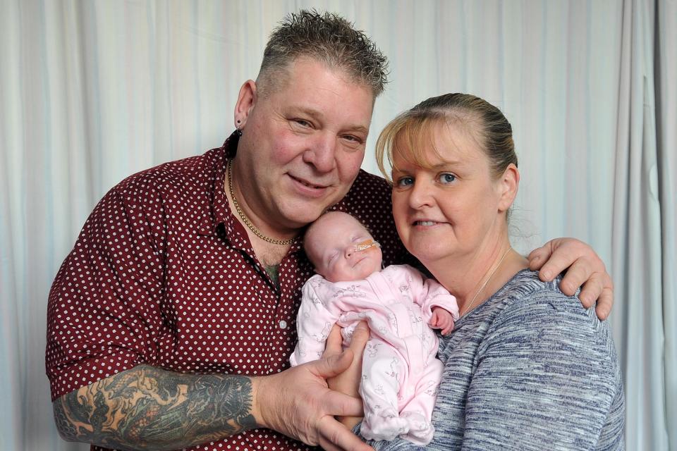 Gill and Mark told of their delight as they were given the news Darcey Grace was well enough to come home on December 30