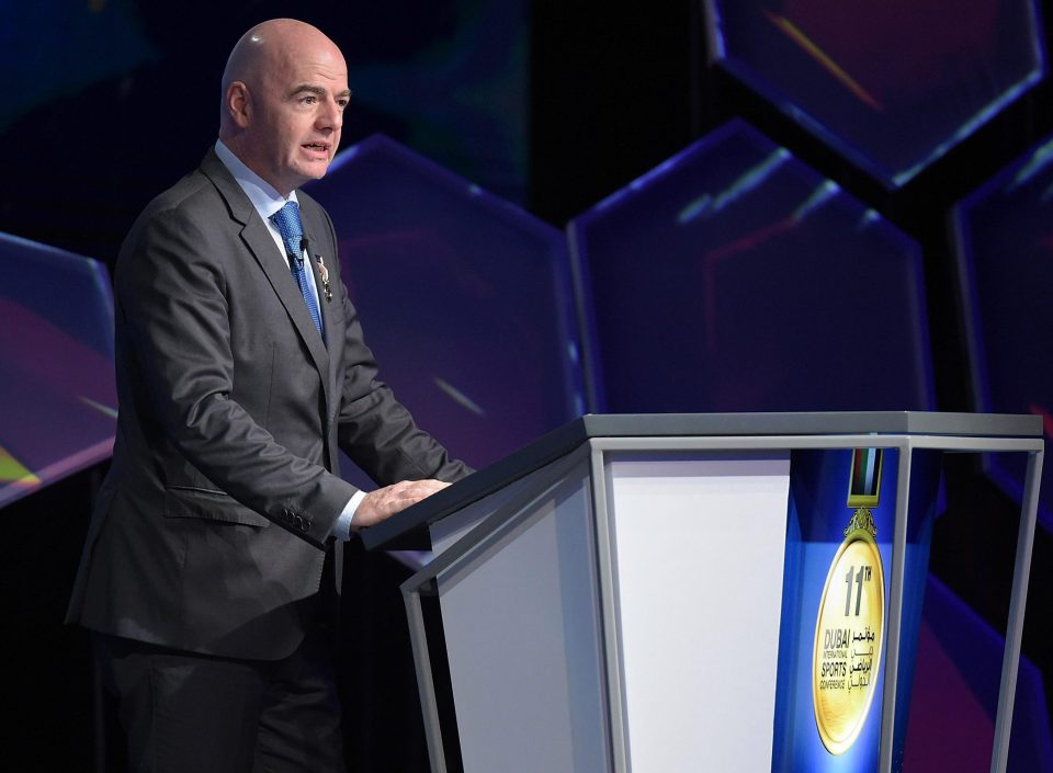 Gianni Infantino is thought to be less than pleased with Barcelona's absence