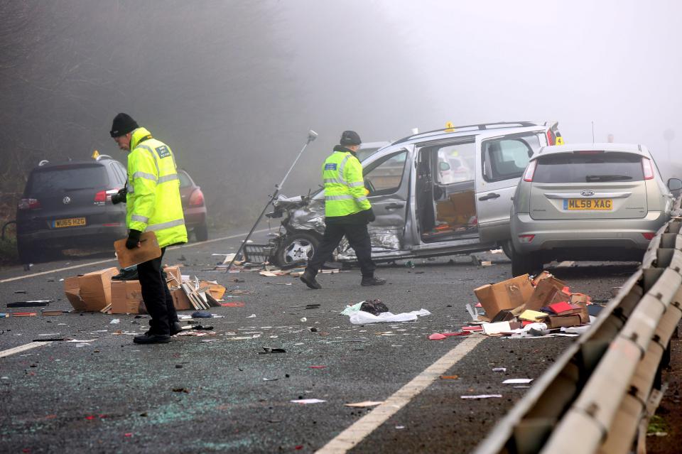  Up to six cars were described as having 'significant damage'