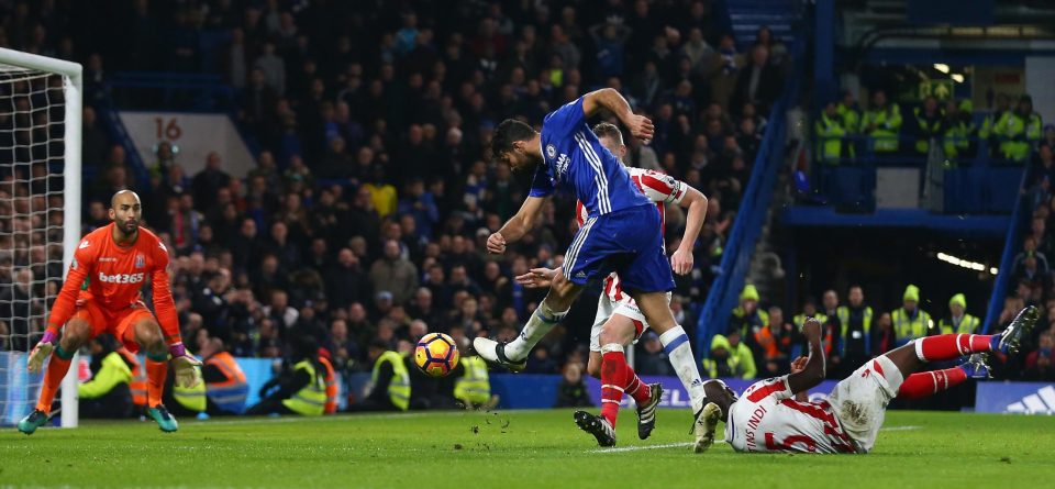 Diego Costa is joint-top scorer in the Premier League on 14 goals