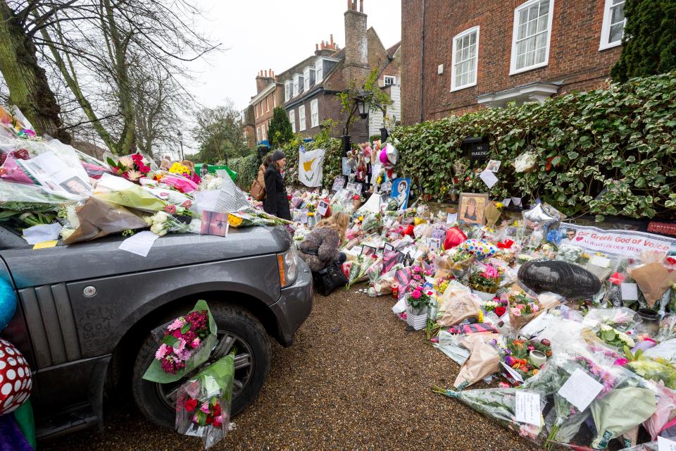  The late singer's Range Rover has become a poignant focal point for fans