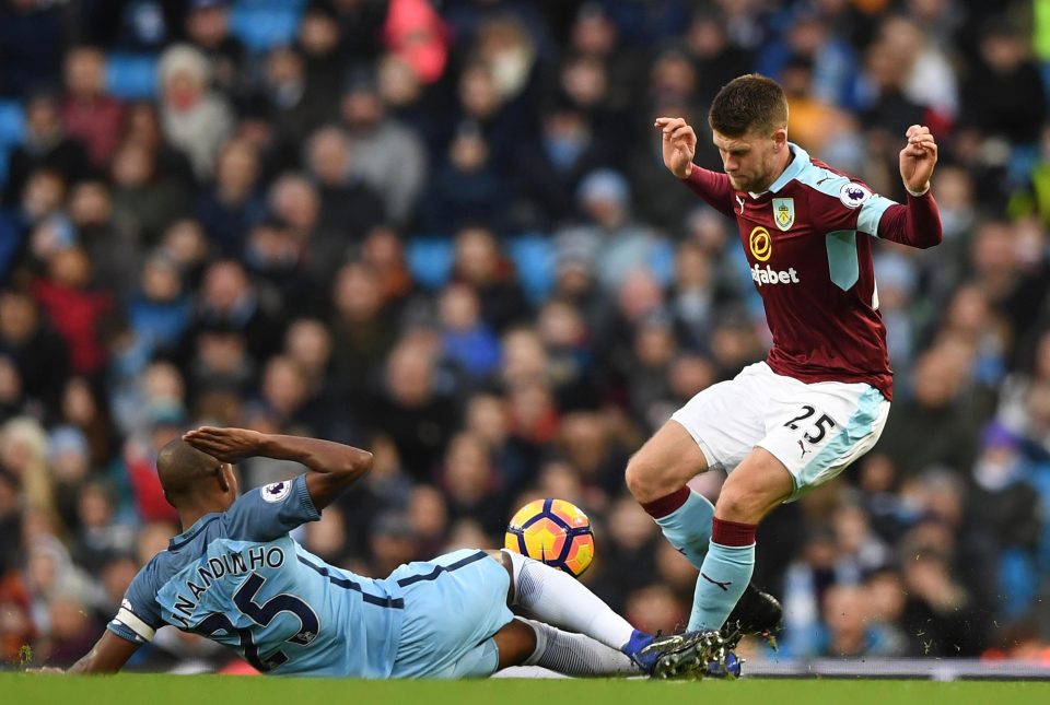  Fernandinho was sent off for this tackle