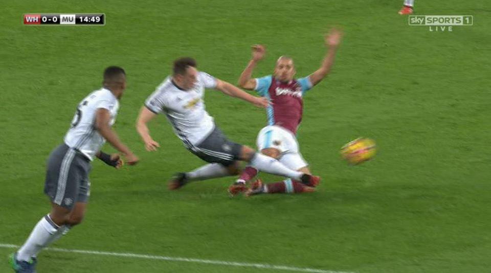  This was the challenge that earned Sofiane Feghouli a red card