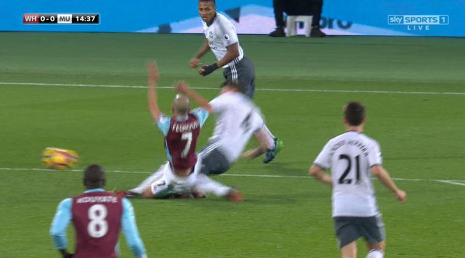  Some fans thought referee Mike Dean had a shocker in sending off Sofiane Feghouli