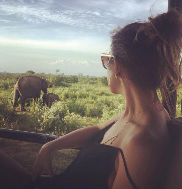 She’s also enjoyed a spot of safari while on holiday