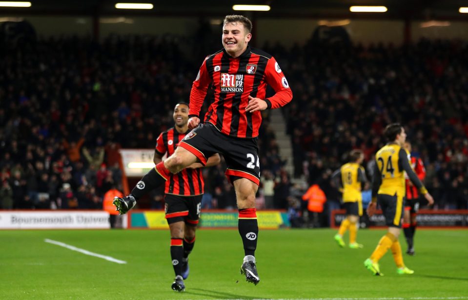 Ryan Fraser celebrates after making it three