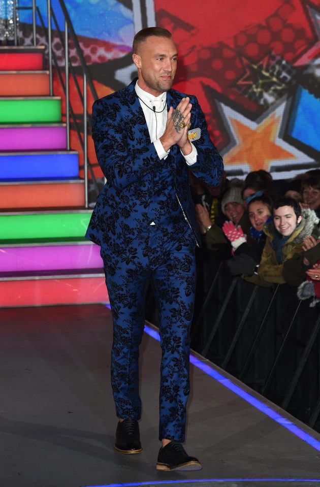  Calum also upped his game in the style stakes wearing a patterned blue suit