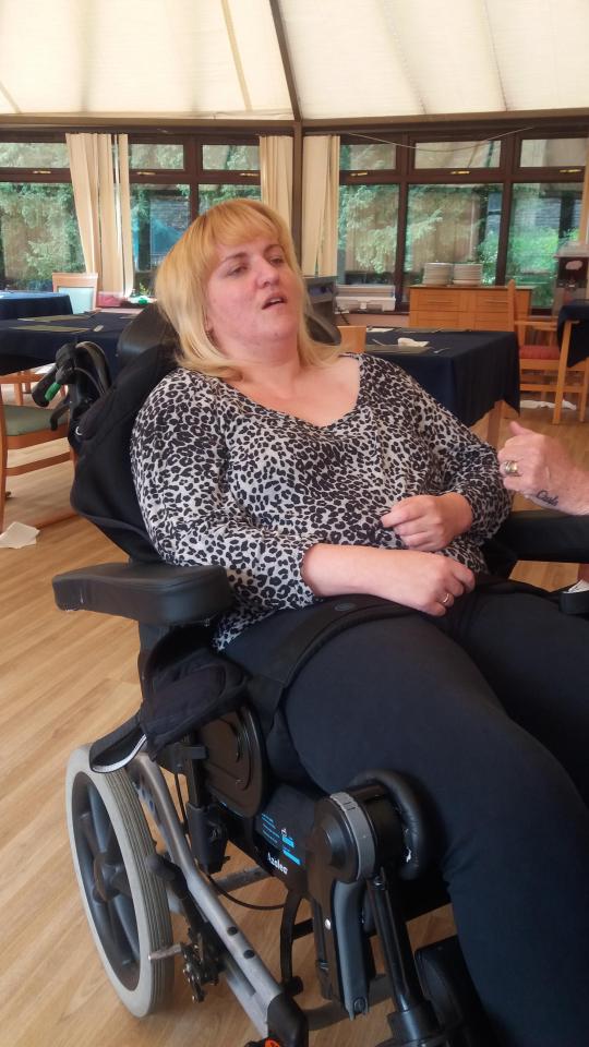 Heartbreaking . . . mum-of-two Carla is now in a wheelchair