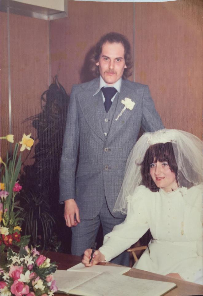  Rita Pepper on her wedding day to Barry - Carla's dad - who died of Alzheimer's aged 43