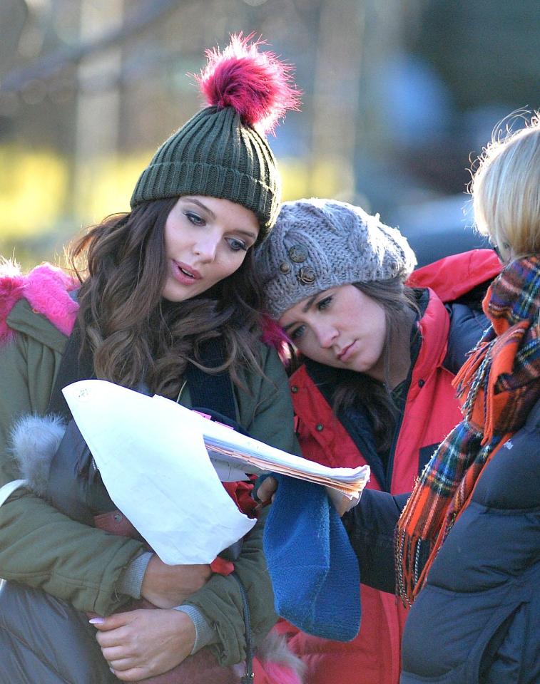  Helen Flanagan cuddled up to her on-screen sister Brooke Vincent as they filmed their scenes