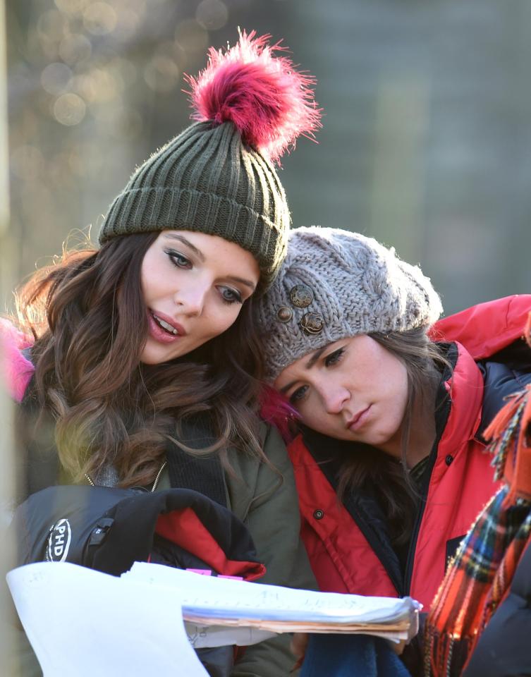  Brooke Vincent and Helen Flanagan were snapped filming near the allotment earlier this week