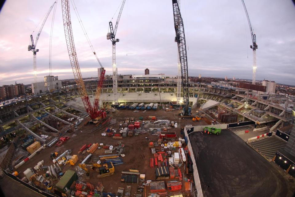 The cost of the new Tottenham stadium is forecast at a staggering £750million