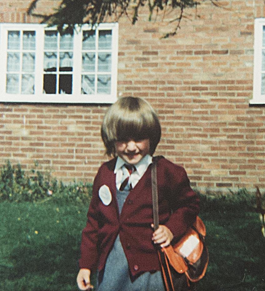  Happy-go-lucky... Carla heading off for her first day at school