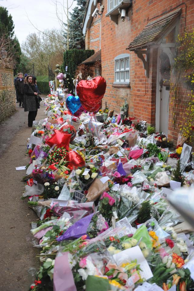 Fans also flocked to his home in Oxfordshire