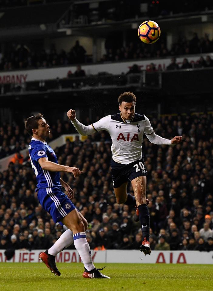  Dele Alli broke the deadlock in first half injury time with a fine header