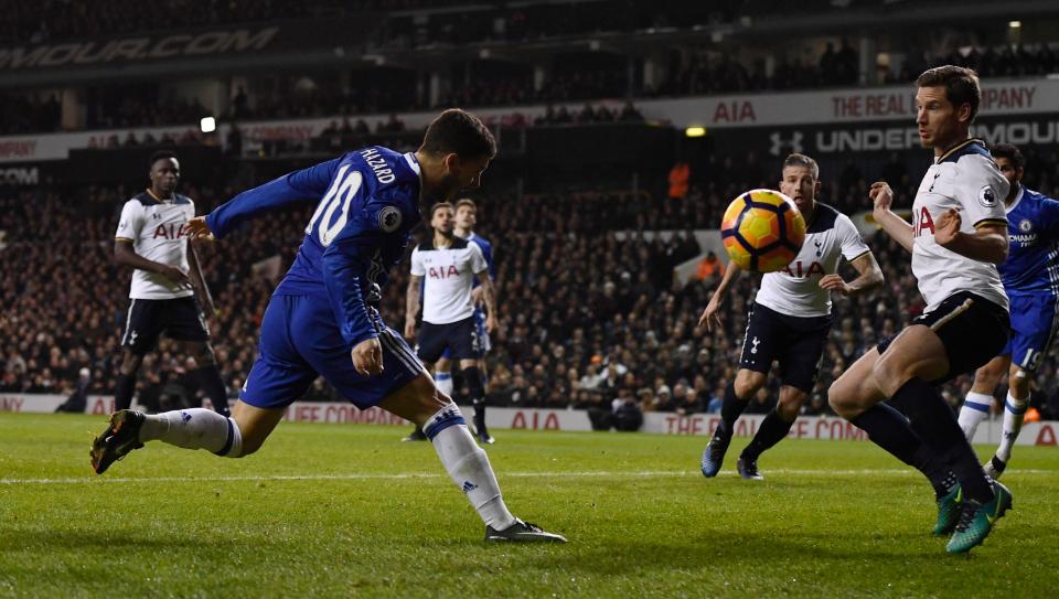  Eden Hazard nodded wide with the goal at his mercy after a poor overall display