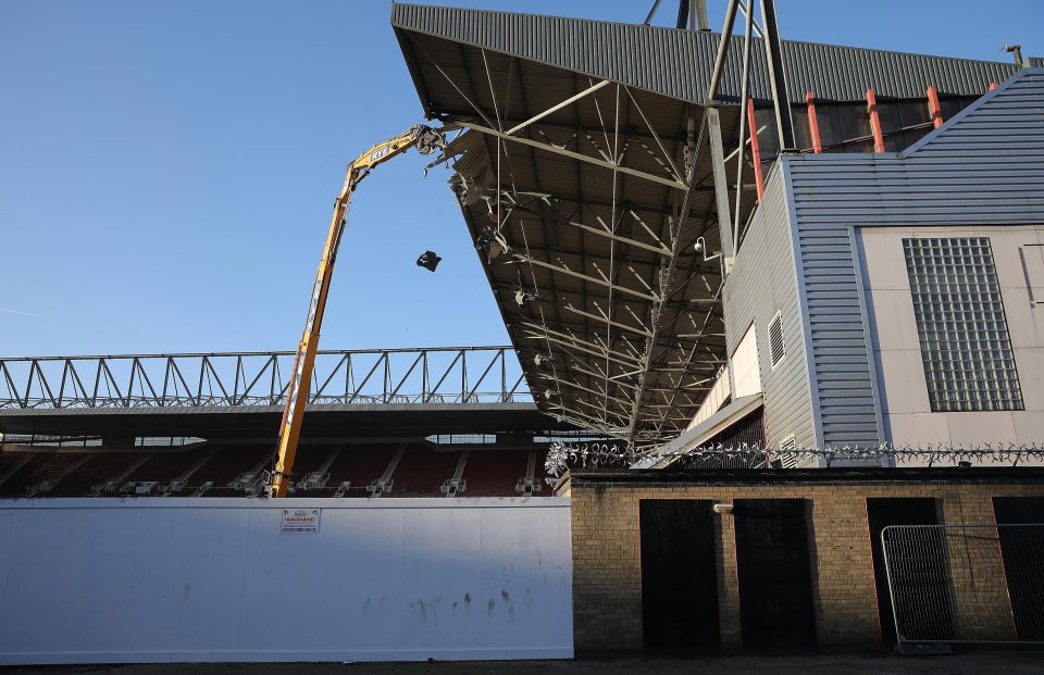  The iconic East London ground is being turned into flats