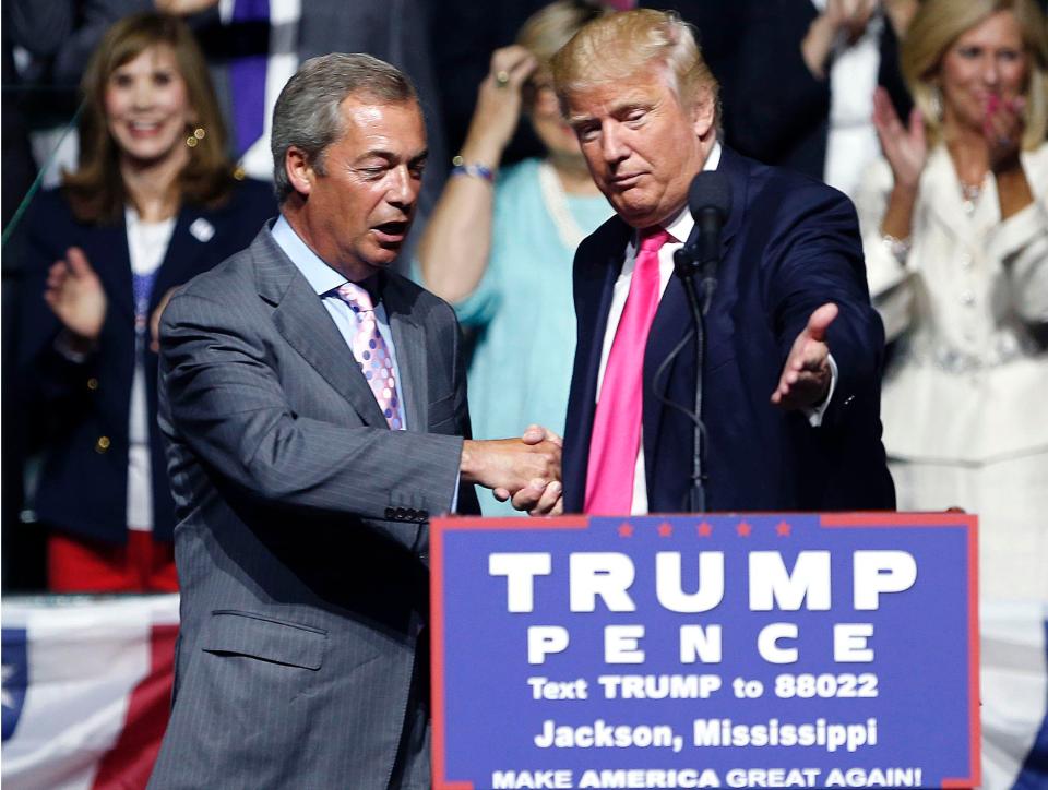  Ex-Ukip leader Nigel Farage will be in attendance as a guest of the Governor of Mississippi