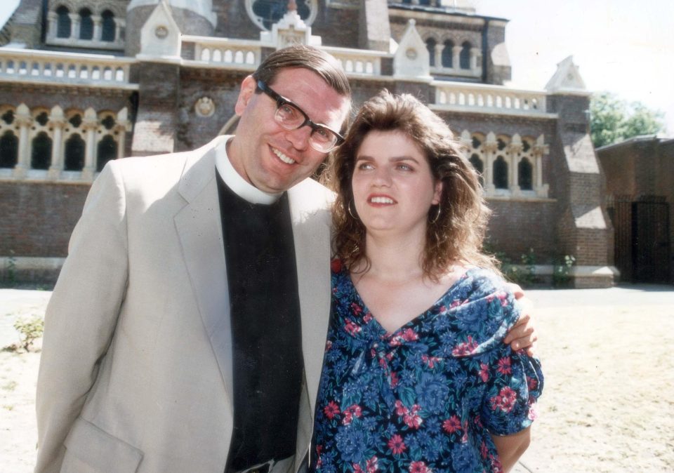  Jill with her father Michael outside Ealing Parish Church, where he was the vicar