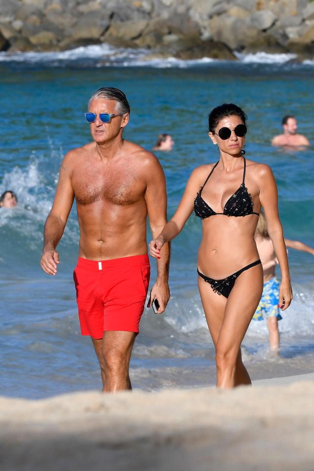  Roberto Mancini is holidaying with his stunning partner in St Barts