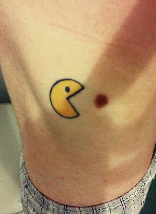  A man gave a nod to the retro 80s arcade game Pac-Man with his comical design